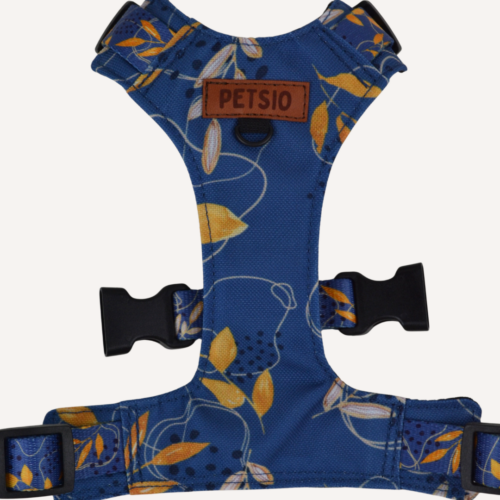 Szelki Bezuciskowe dla psa NIEBIESKIE LIŚCIE