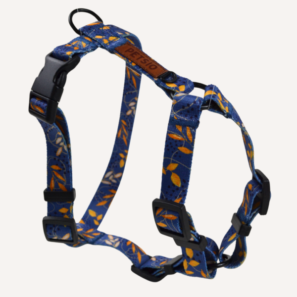 Szelki Guard dla psa NIEBIESKIE LIŚCIE