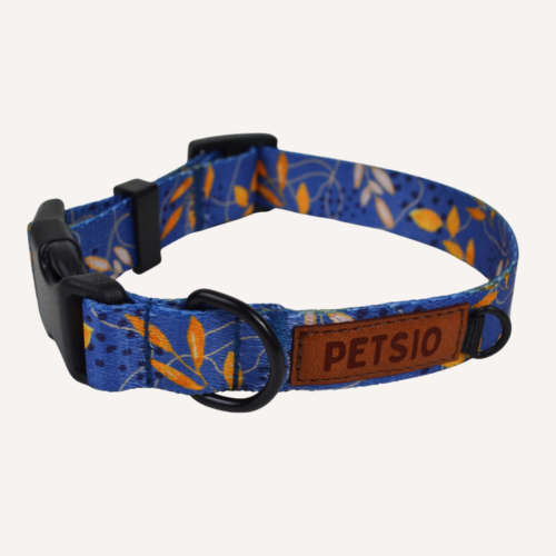 Obroża dla psa NIEBIESKIE LIŚCIE