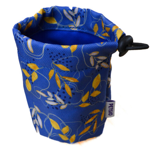 Saszetka na smaczki mini Niebieskie liście
